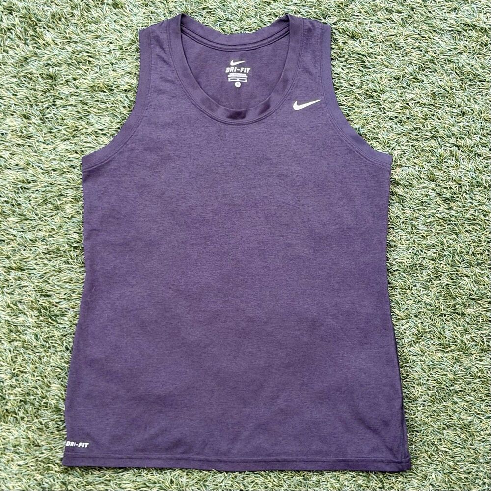 Nike Dri Fit Tank Top Womens M Black Athletic Gym Shirt